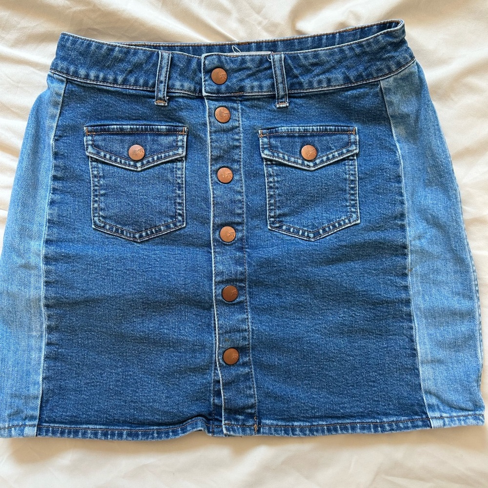 Madewell mini denim skirt